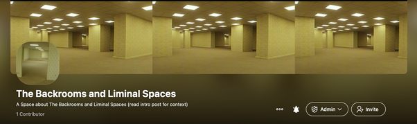 The original banner for The Backrooms and Liminal Spaces Quora Space.